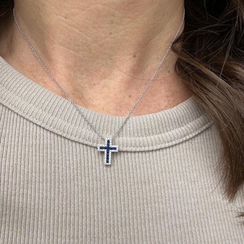 Diamond and Sapphire Cross
