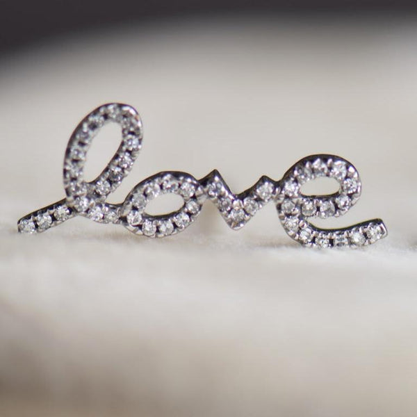 Diamond Love Studs