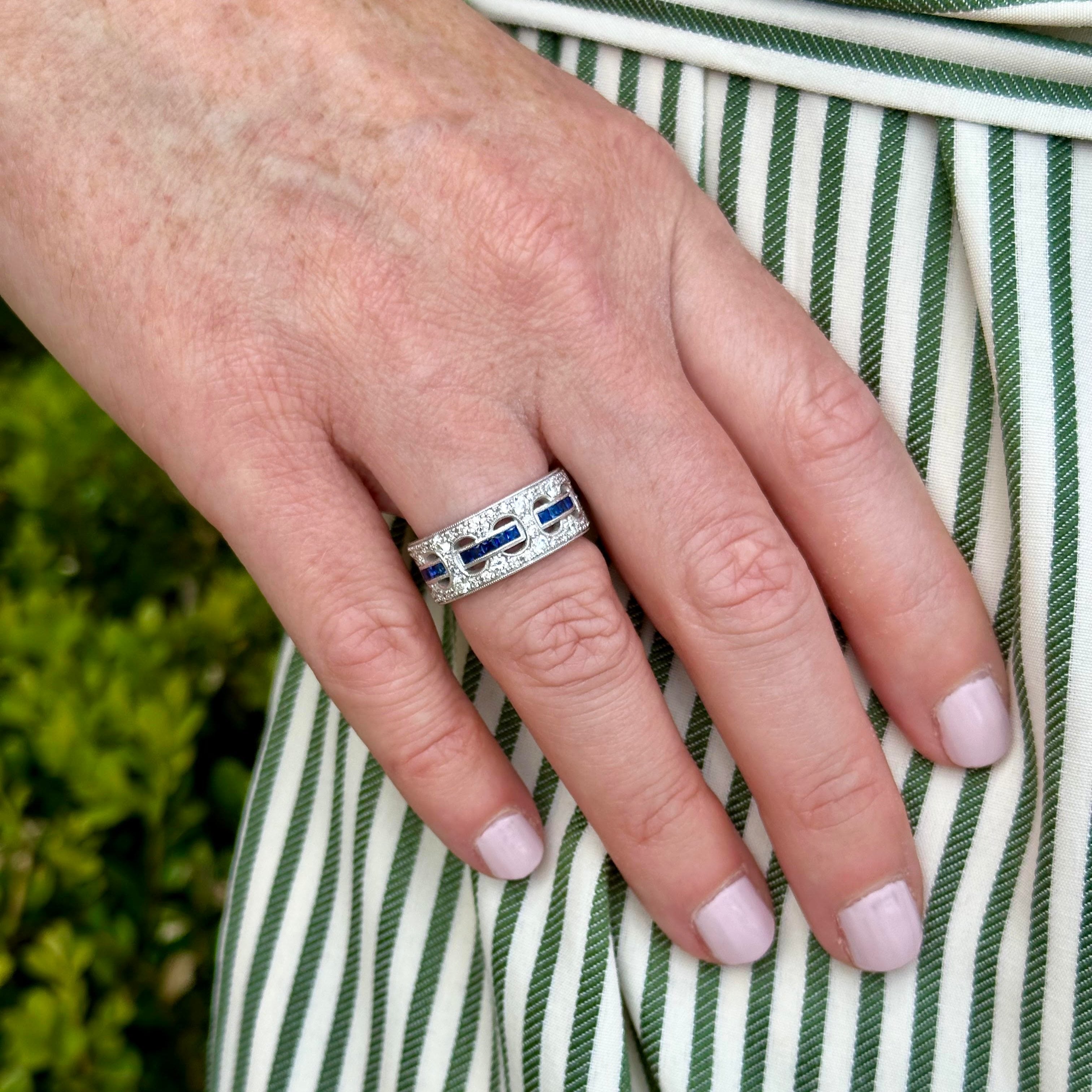 Diamond and Sapphire Band