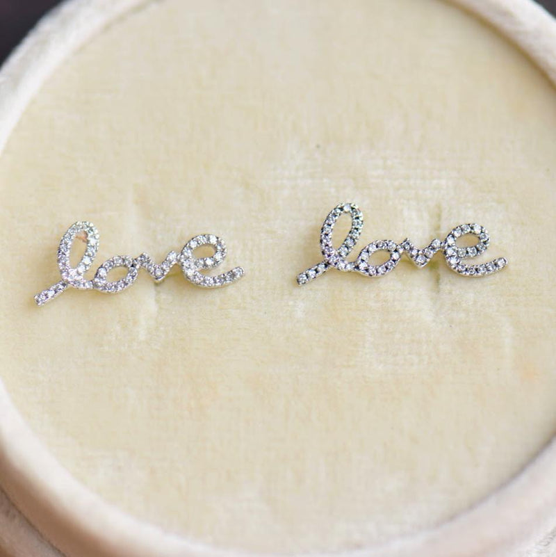 Diamond Love Studs