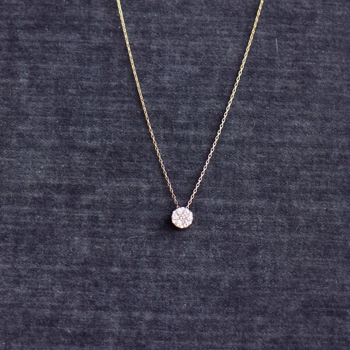 Rose Gold Diamond Cluster Pendant