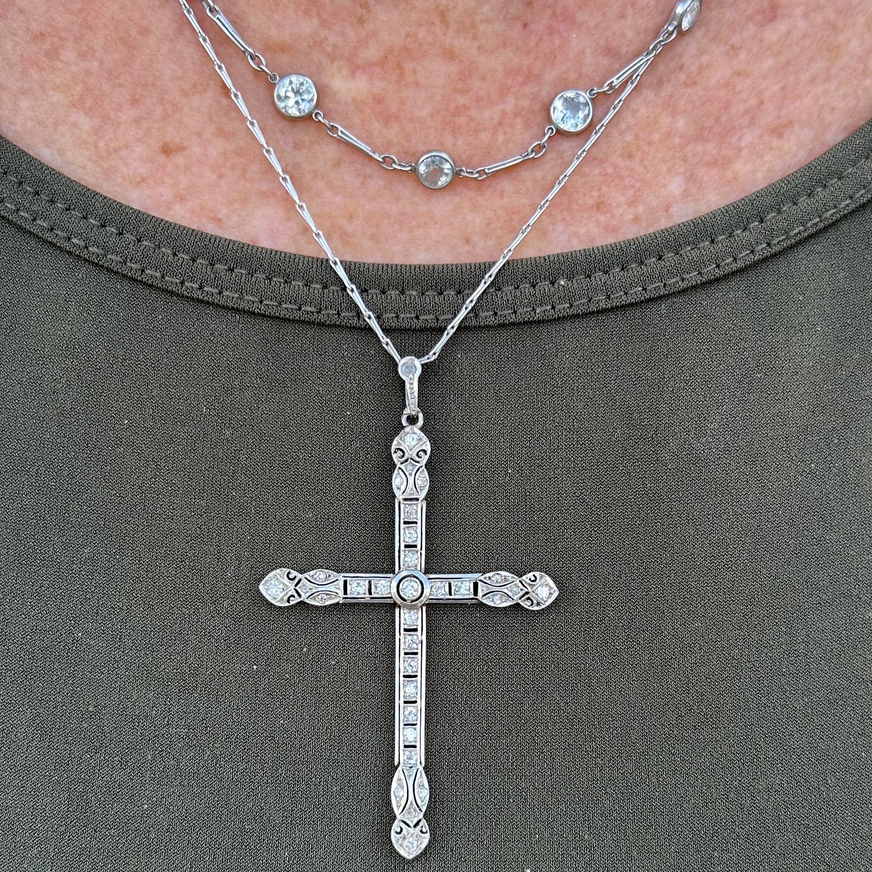 Antique diamond cross