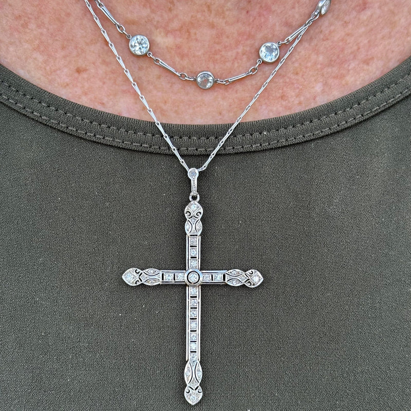 Antique diamond cross