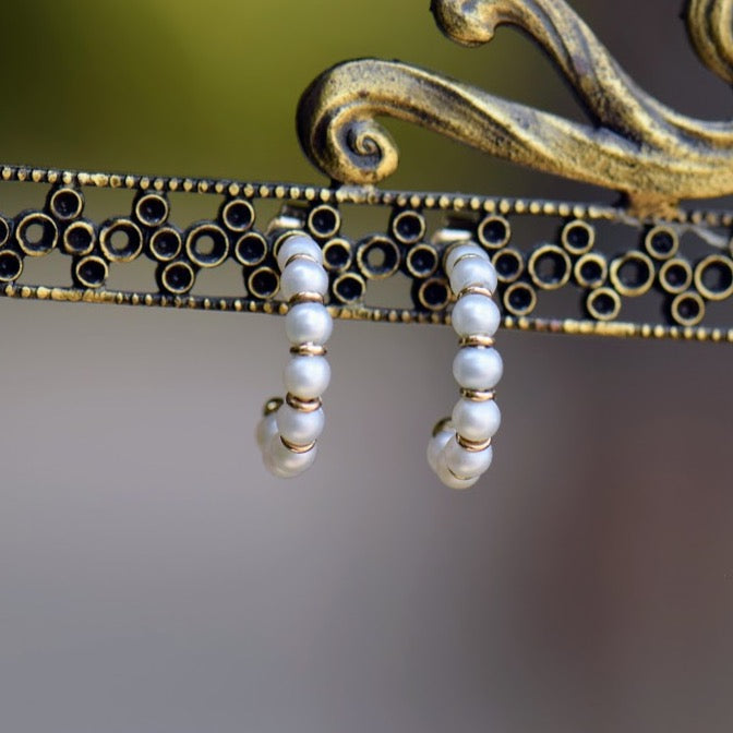 Fresh Water Pearl Hoops