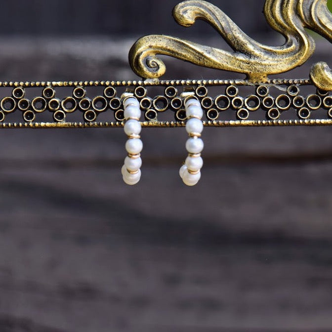 Fresh Water Pearl Hoops