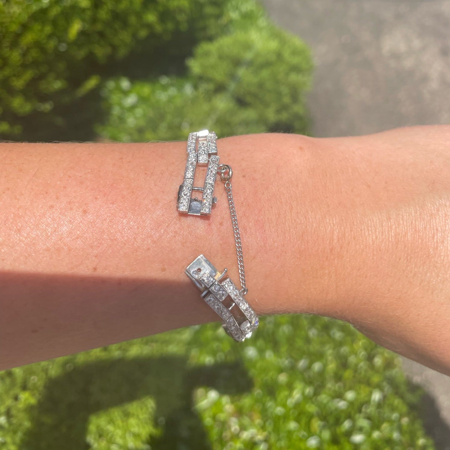 Art Deco Platinum Diamond Bracelet