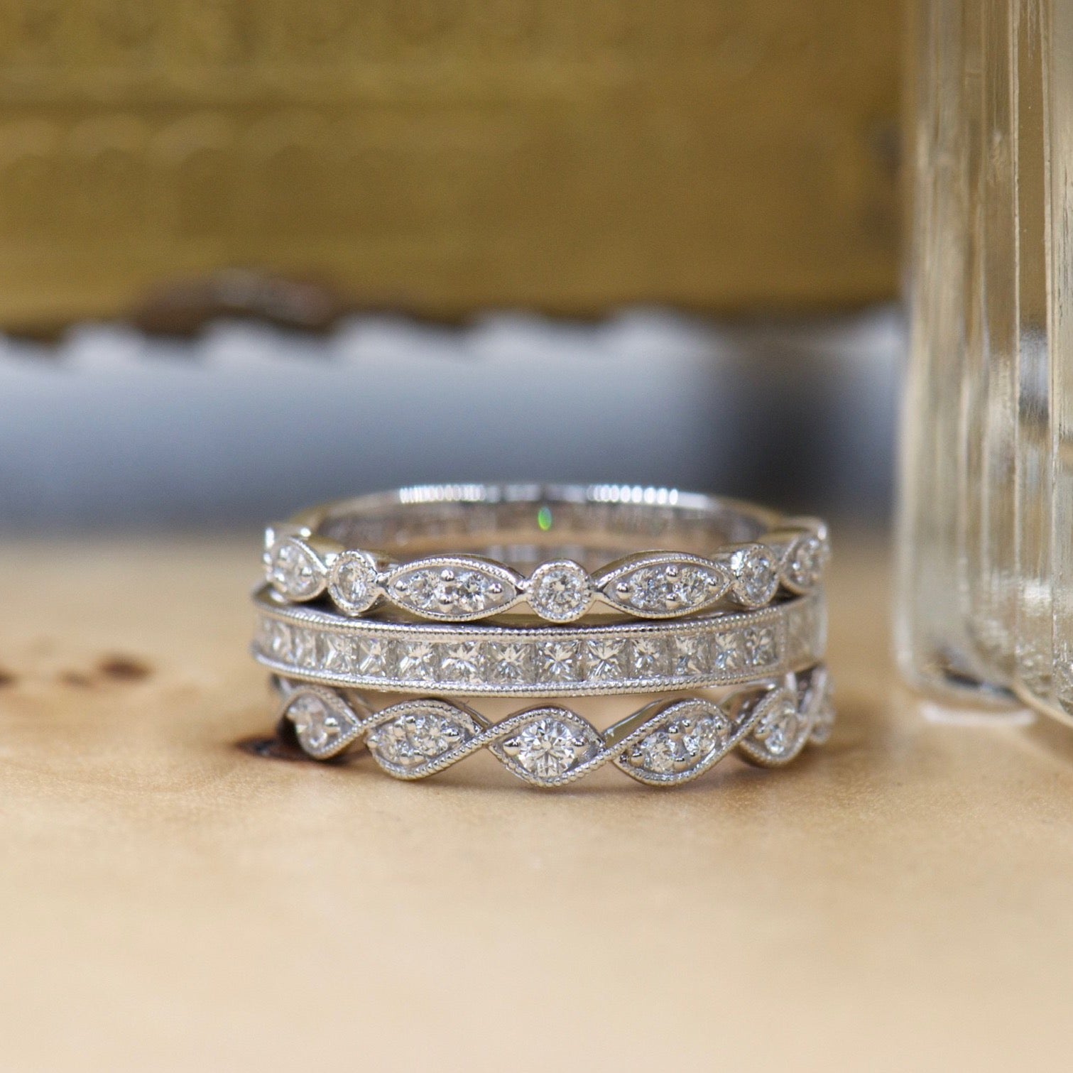 Princess Cut Diamond Band