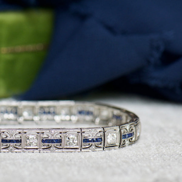 Diamond and Sapphire Bracelet