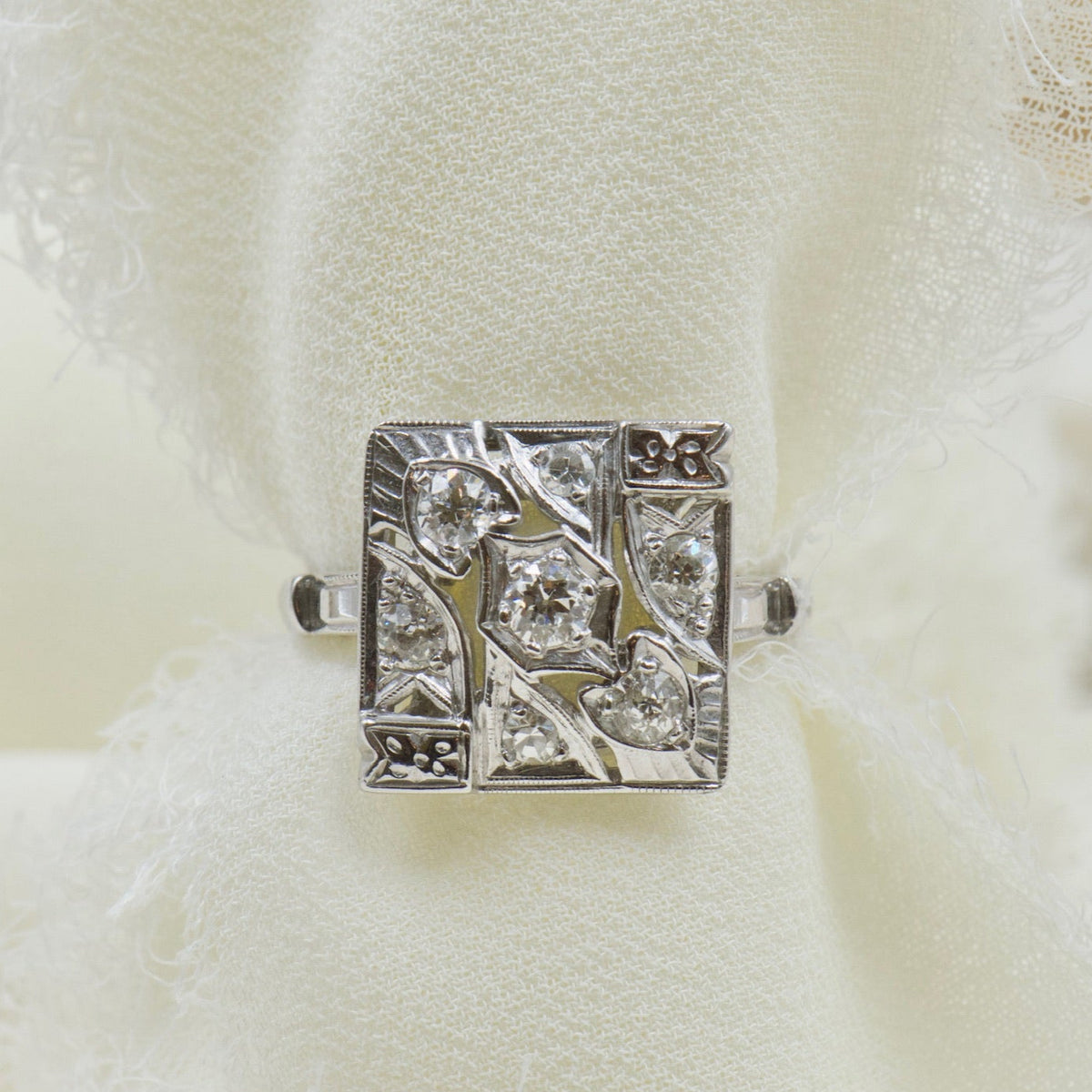 Square Diamond Ring