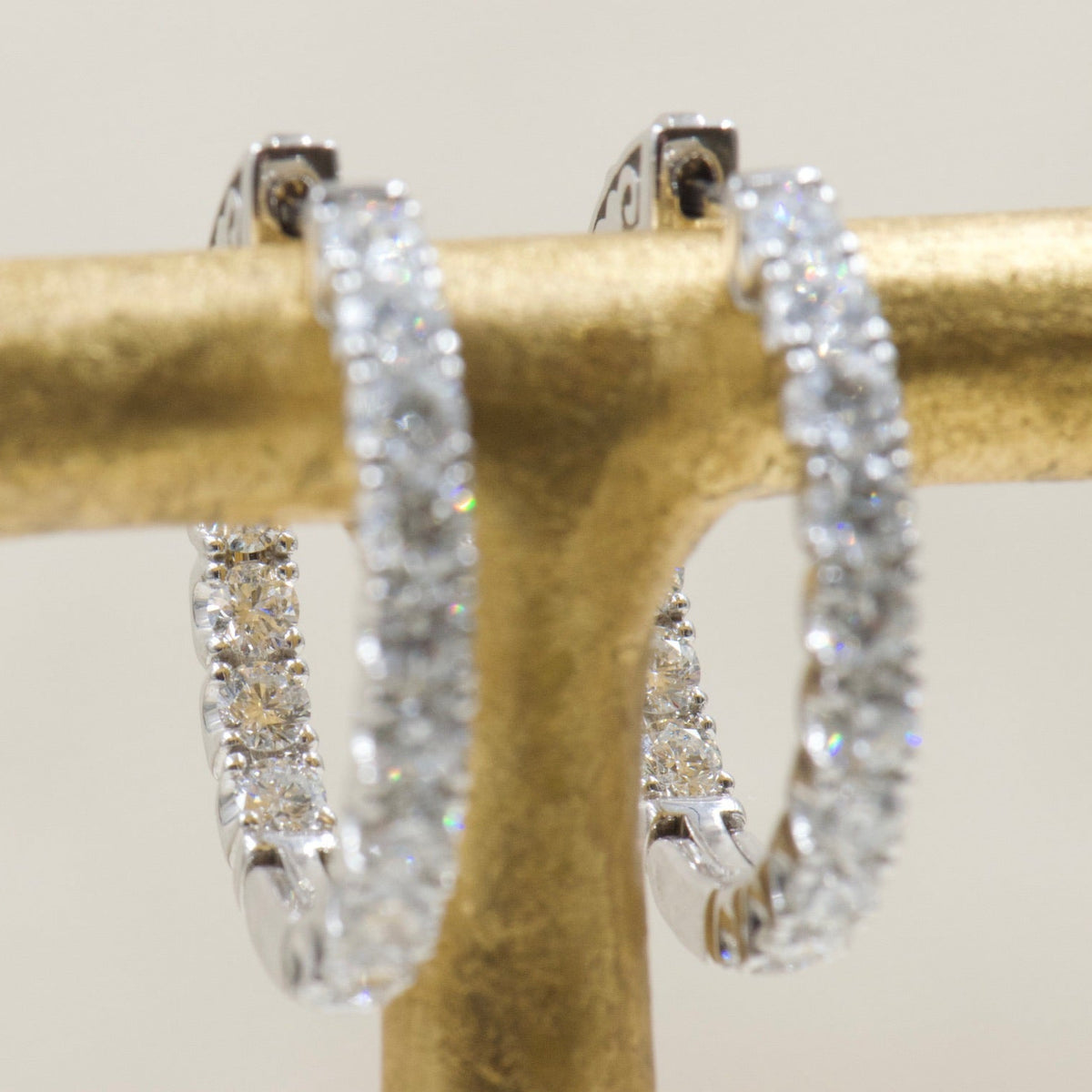 Medium Diamond Hoops