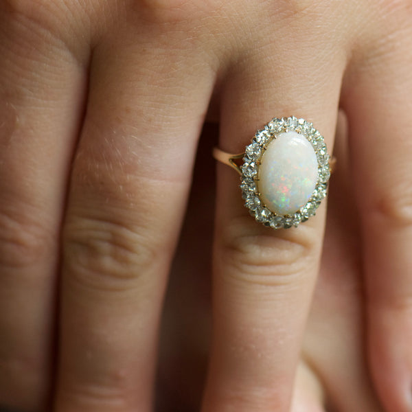 Opal and Diamond Ring