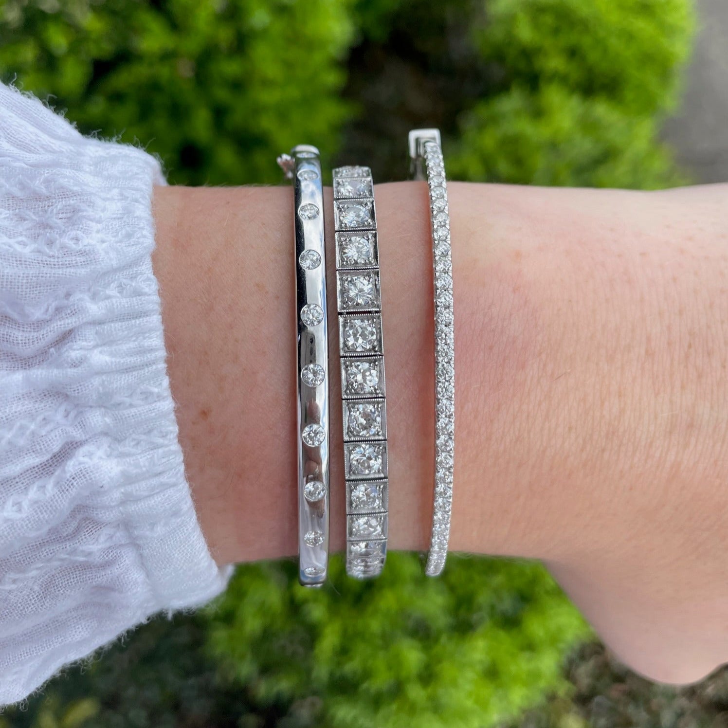 Art Deco and Diamond Line Bracelet
