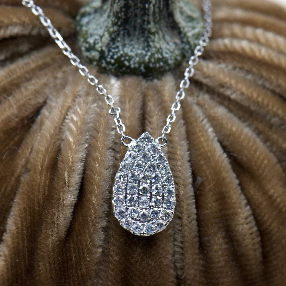 Tear Drop Diamond Necklace