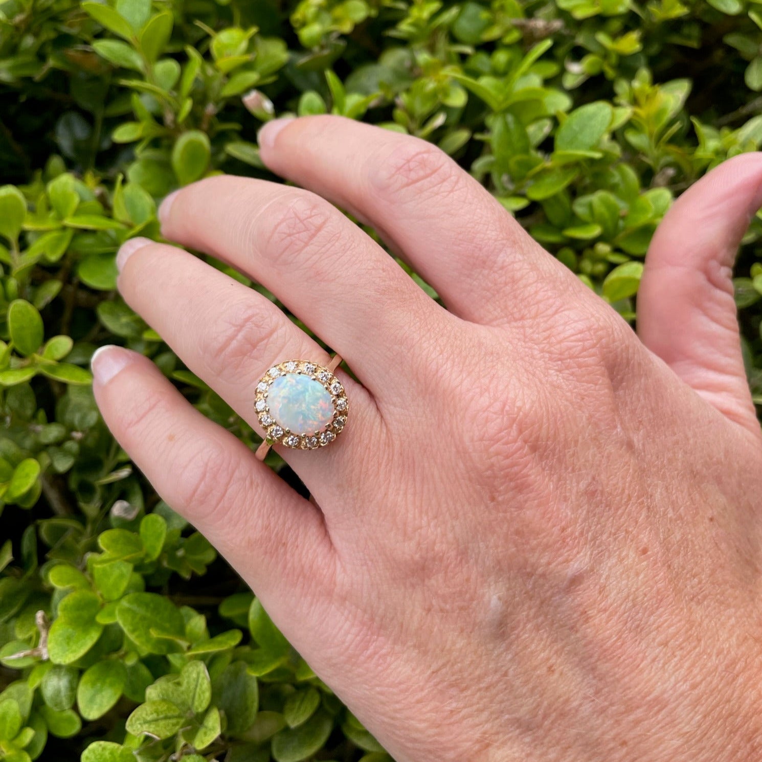 Opal and Diamond Ring