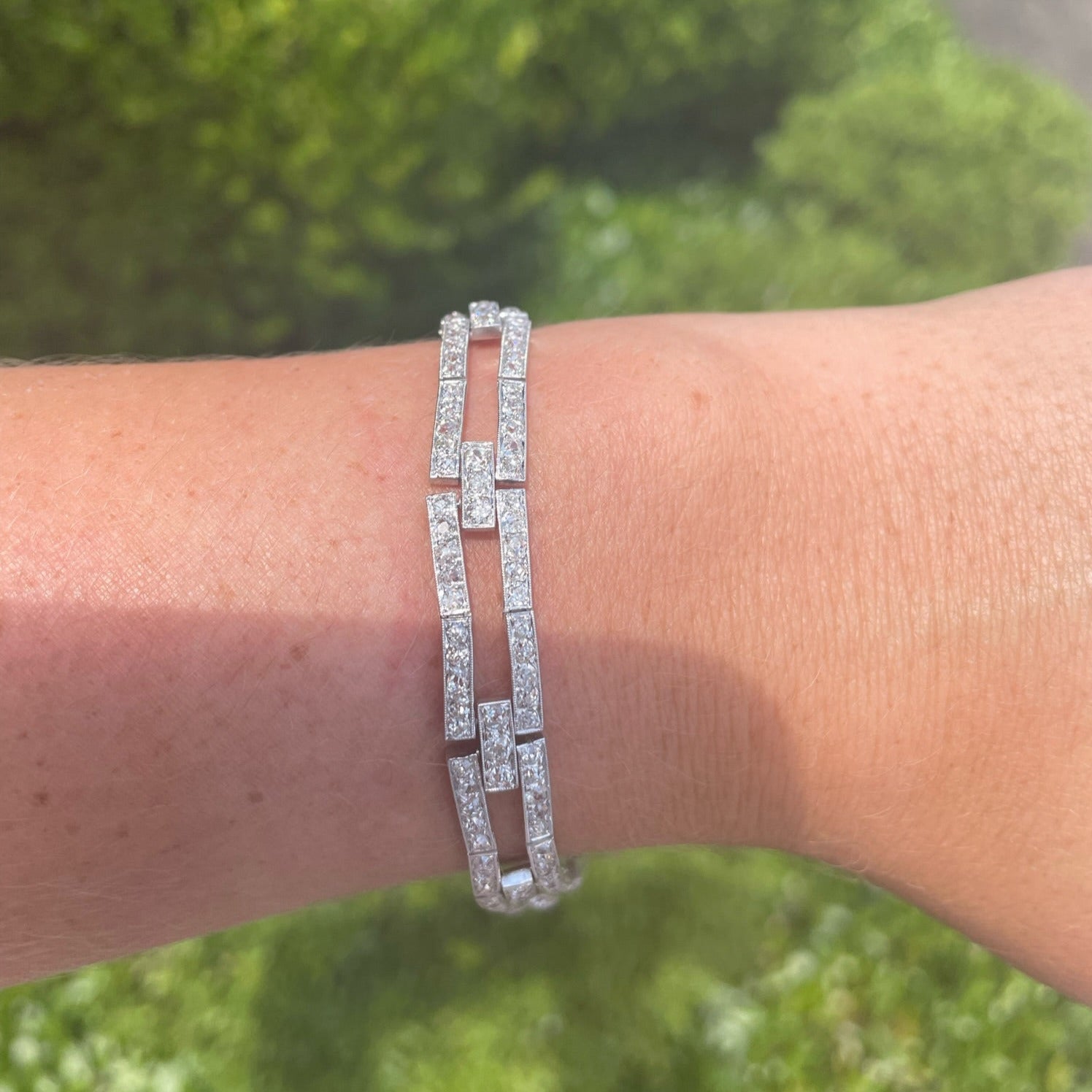 Art Deco Platinum Diamond Bracelet