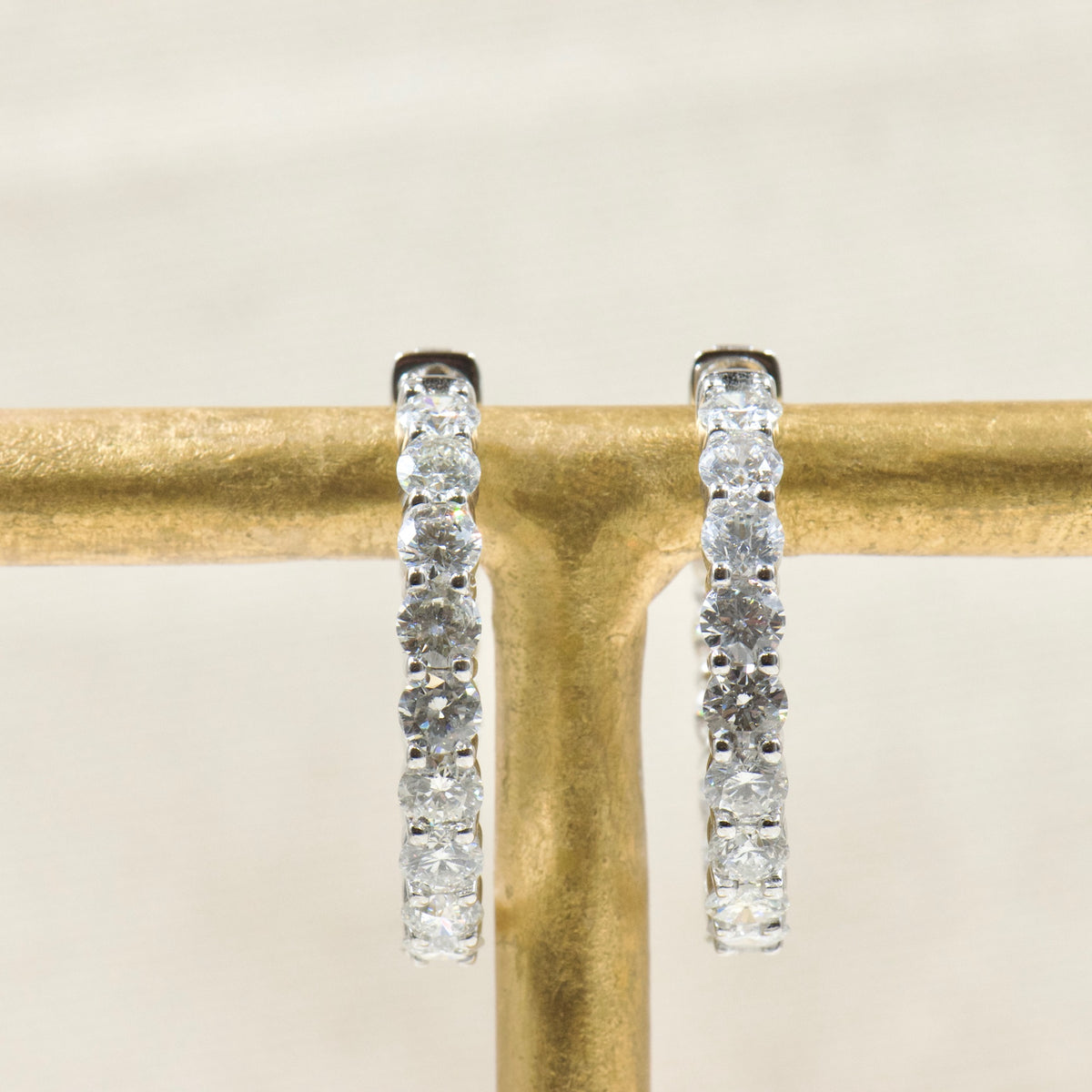 Large Diamond Hoops