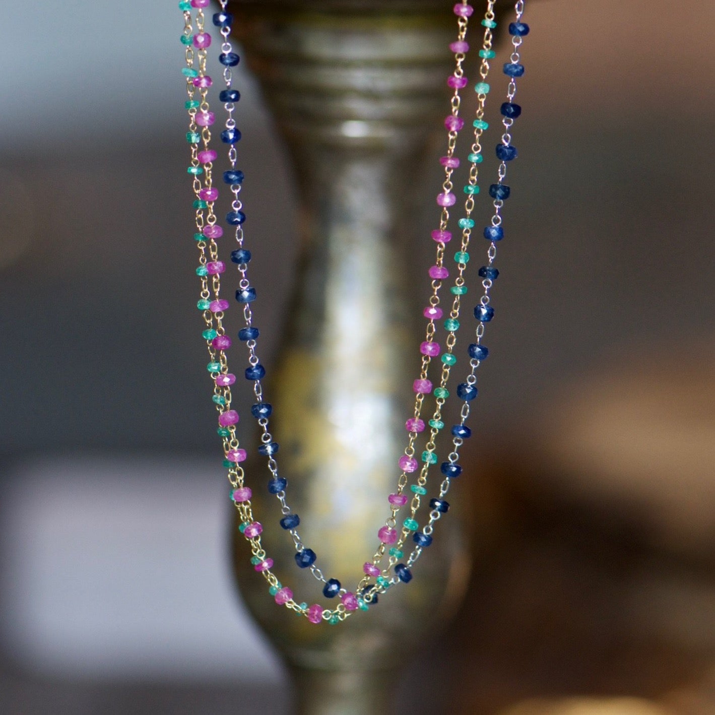 Sapphire Bead Necklace
