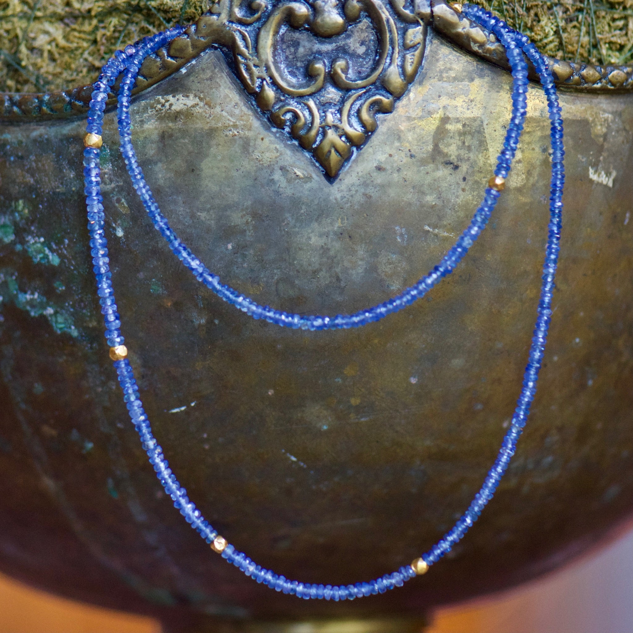 Blue Sapphire Beaded Necklace