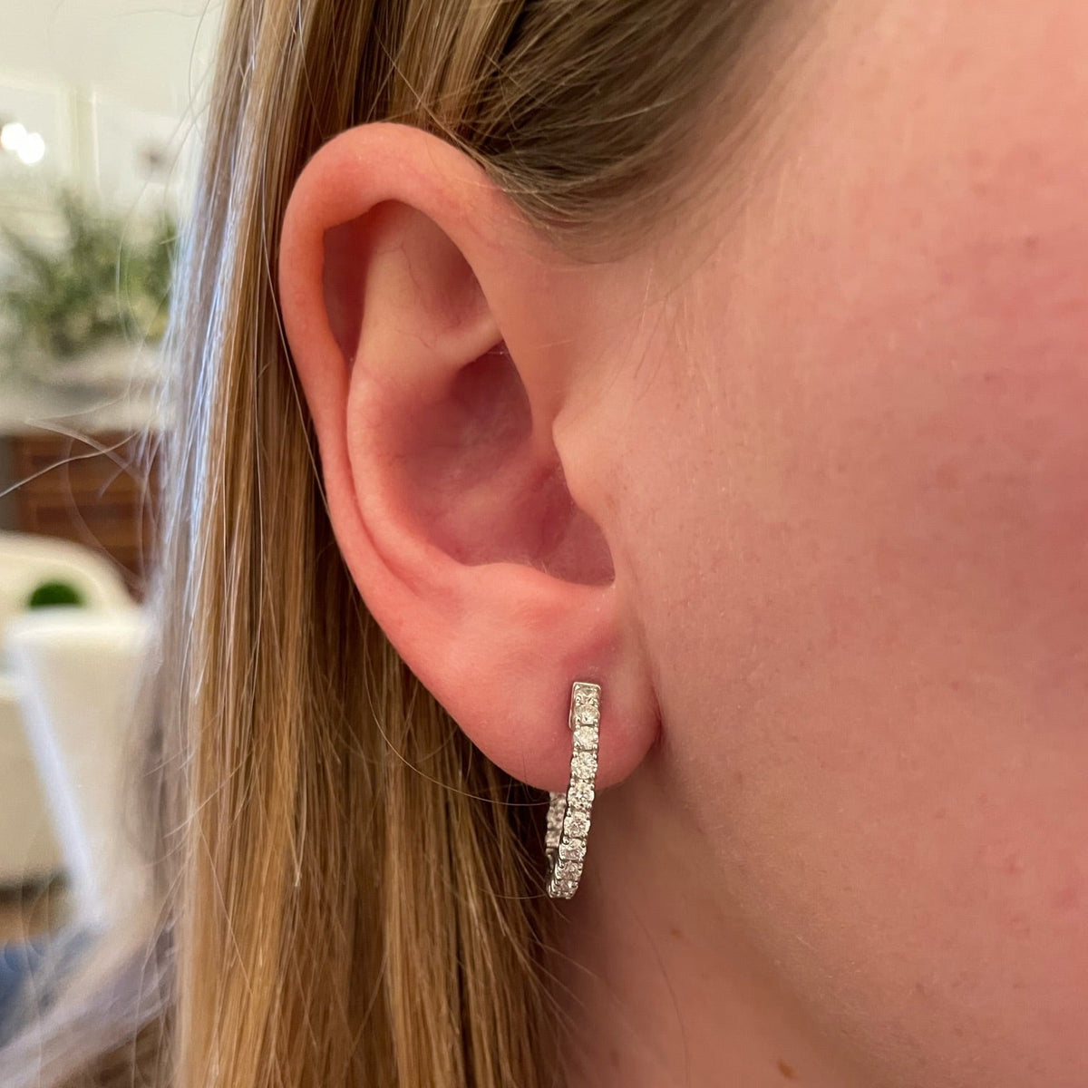 Small Diamond Hoops