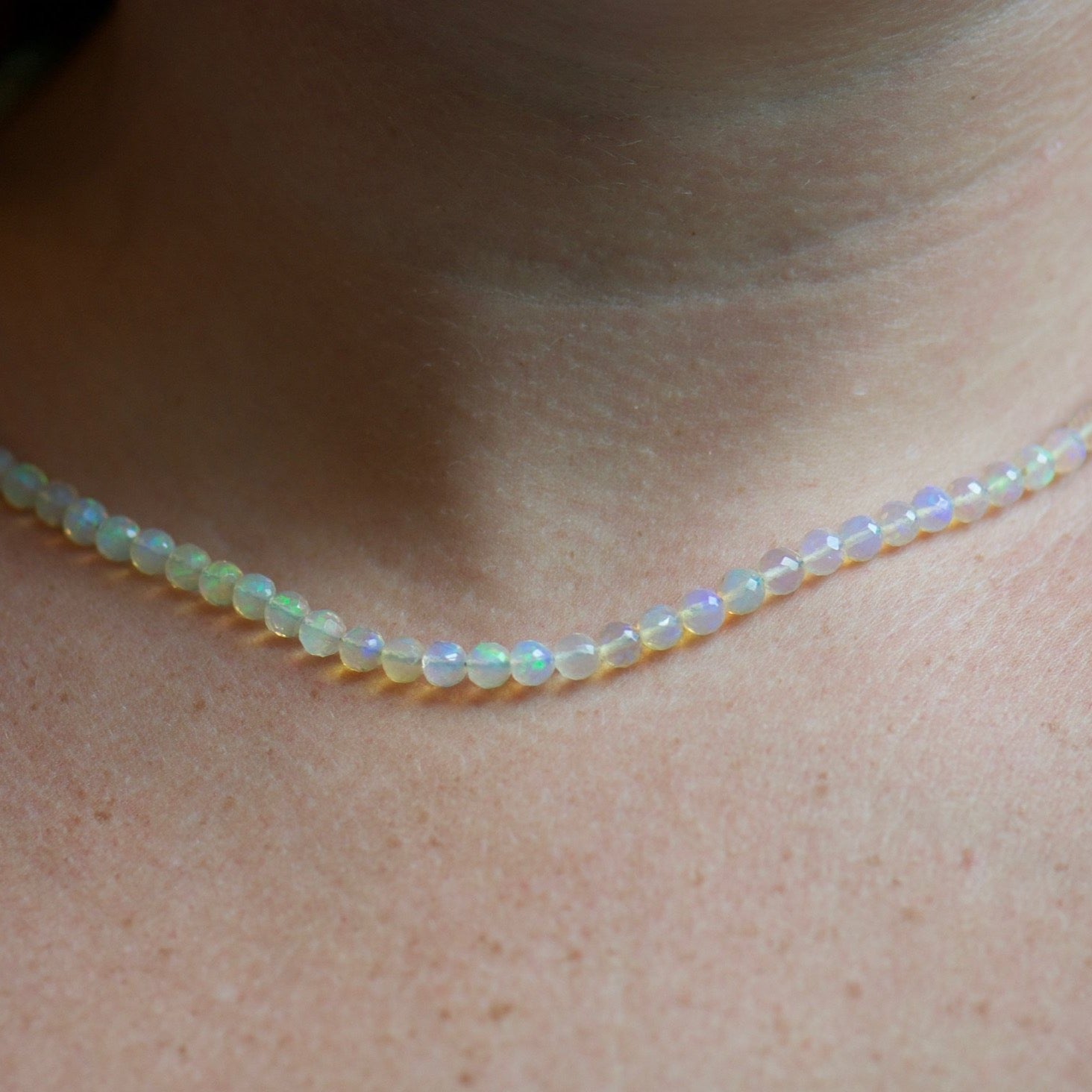 Opal Bead Necklace