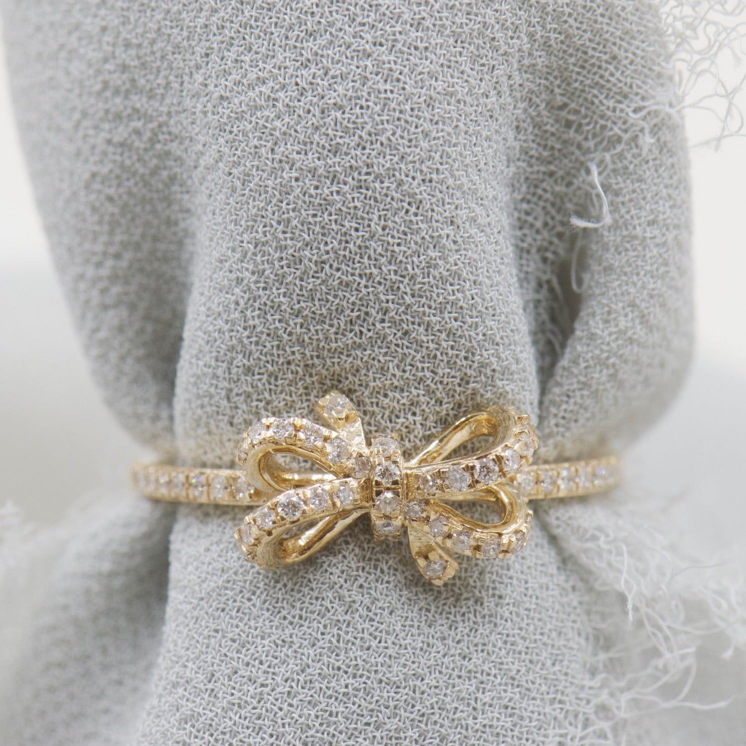 Diamond Bow Ring
