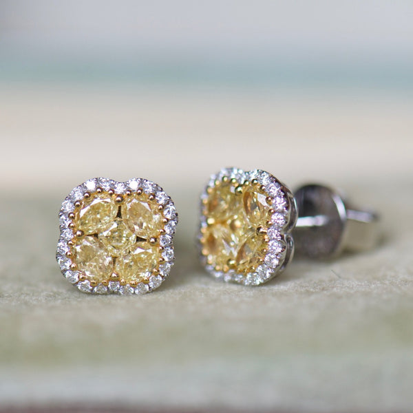 Yellow Diamond Studs