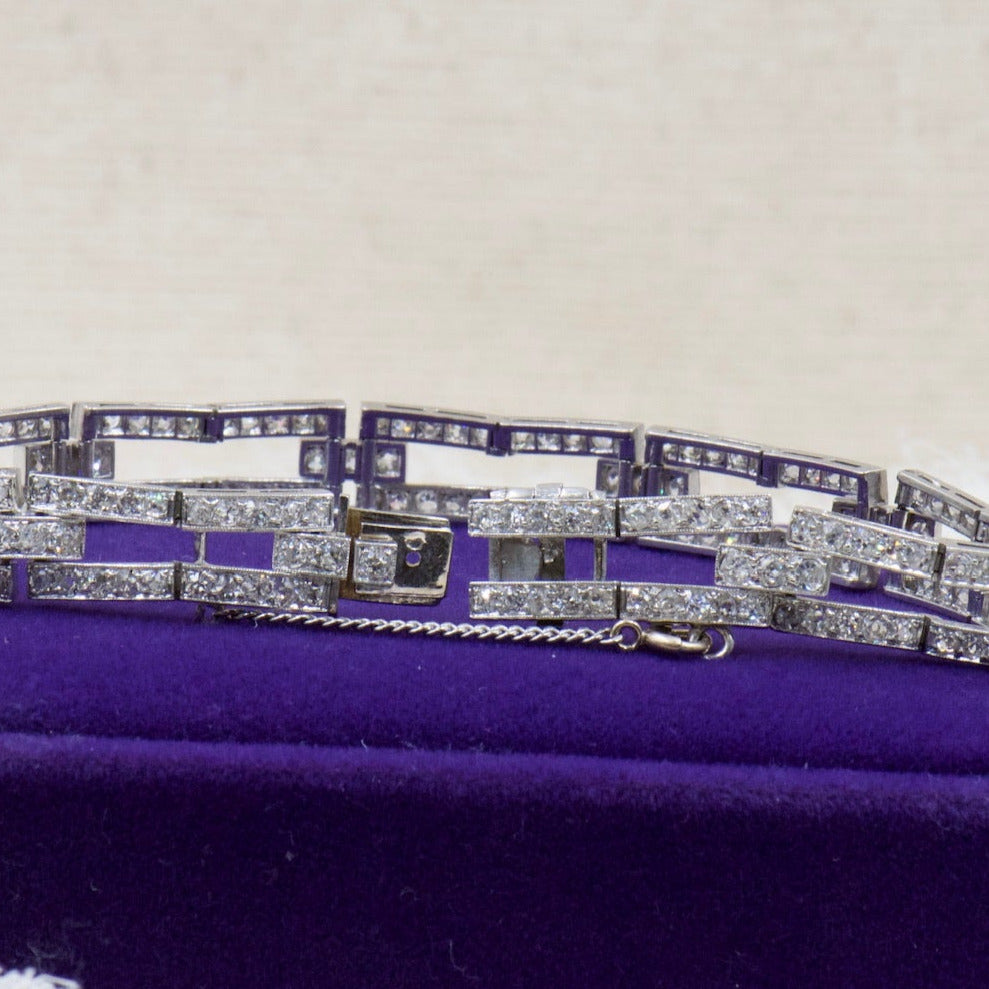 Art Deco Platinum Diamond Bracelet