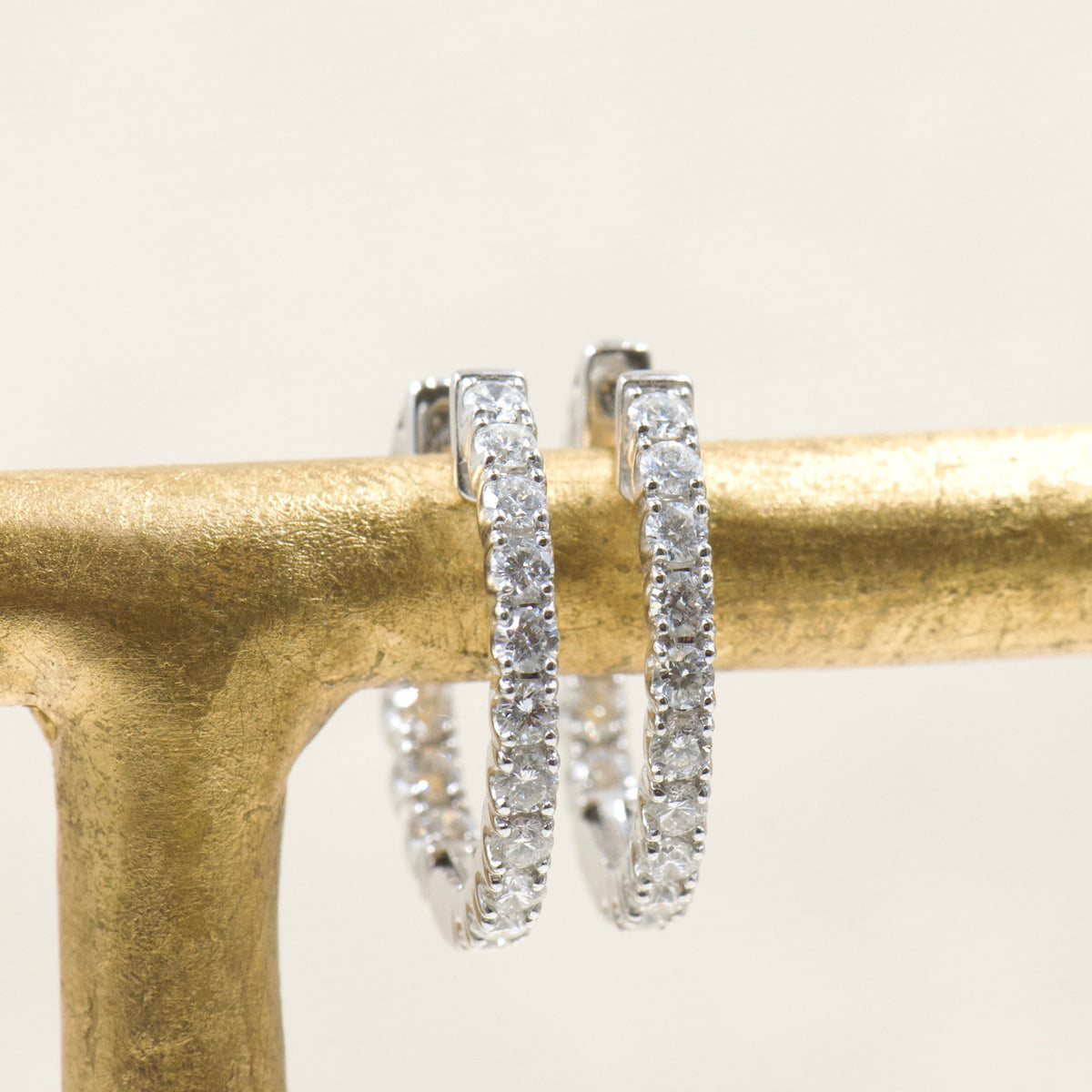 Small Diamond Hoops