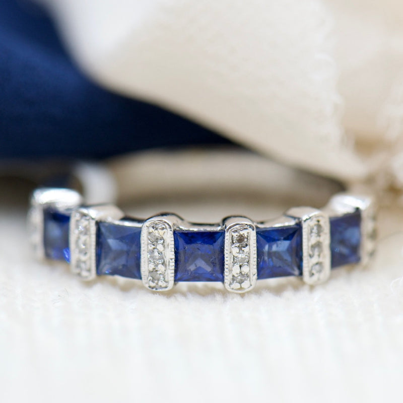Spectacular Sapphire and Diamond Band