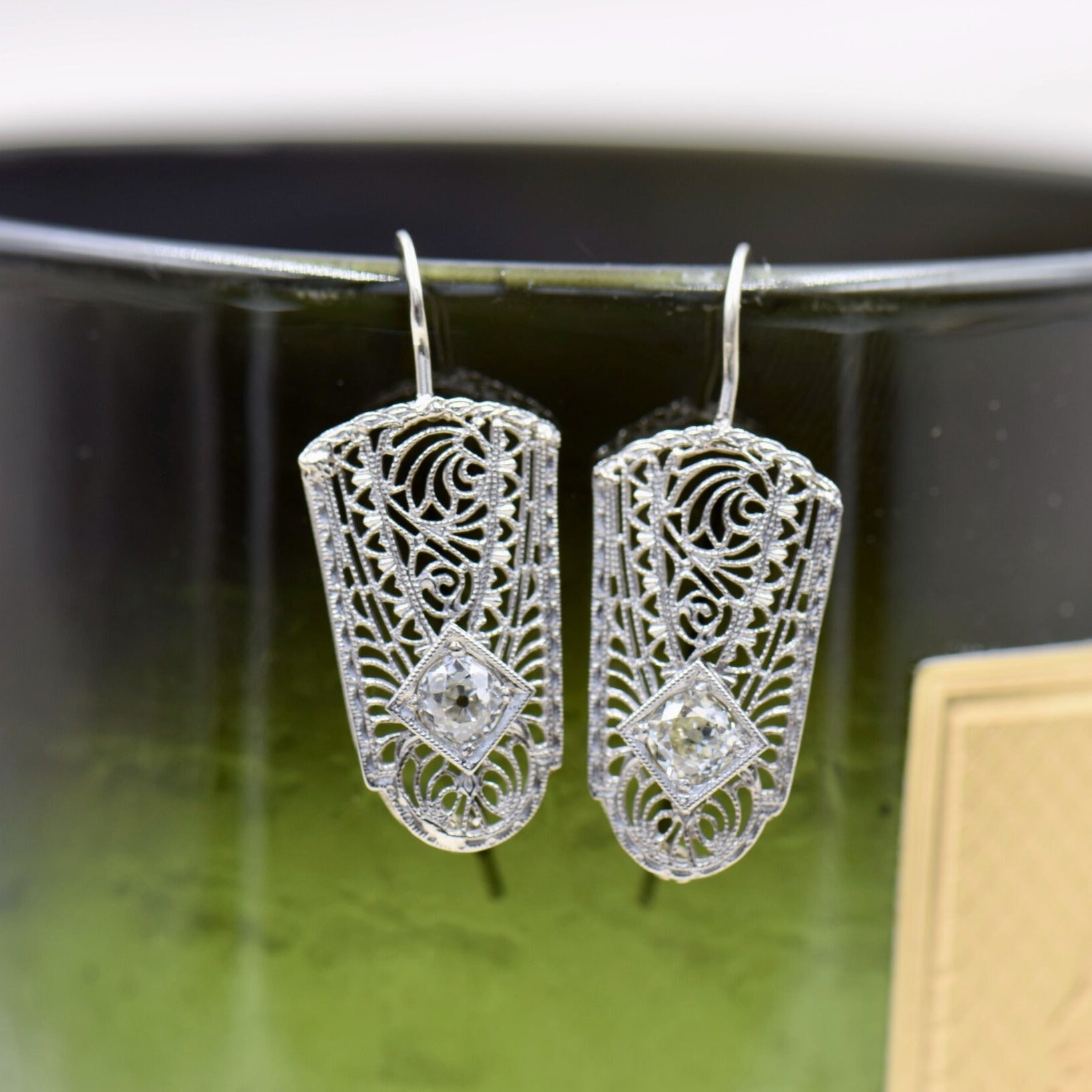 Antique Diamond Drop Earrings