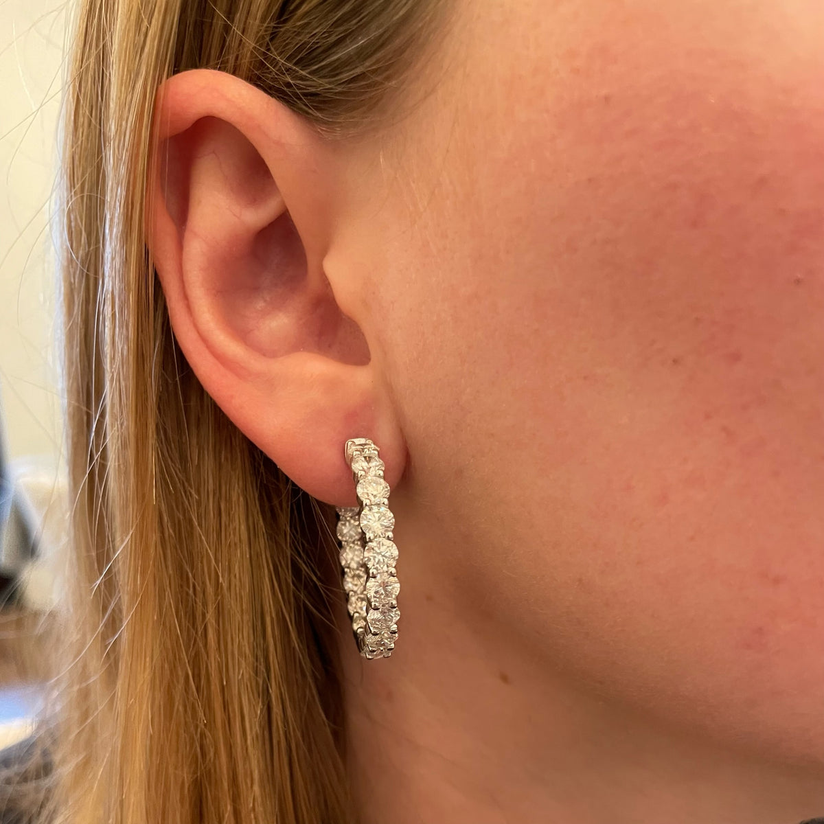 Large Diamond Hoops
