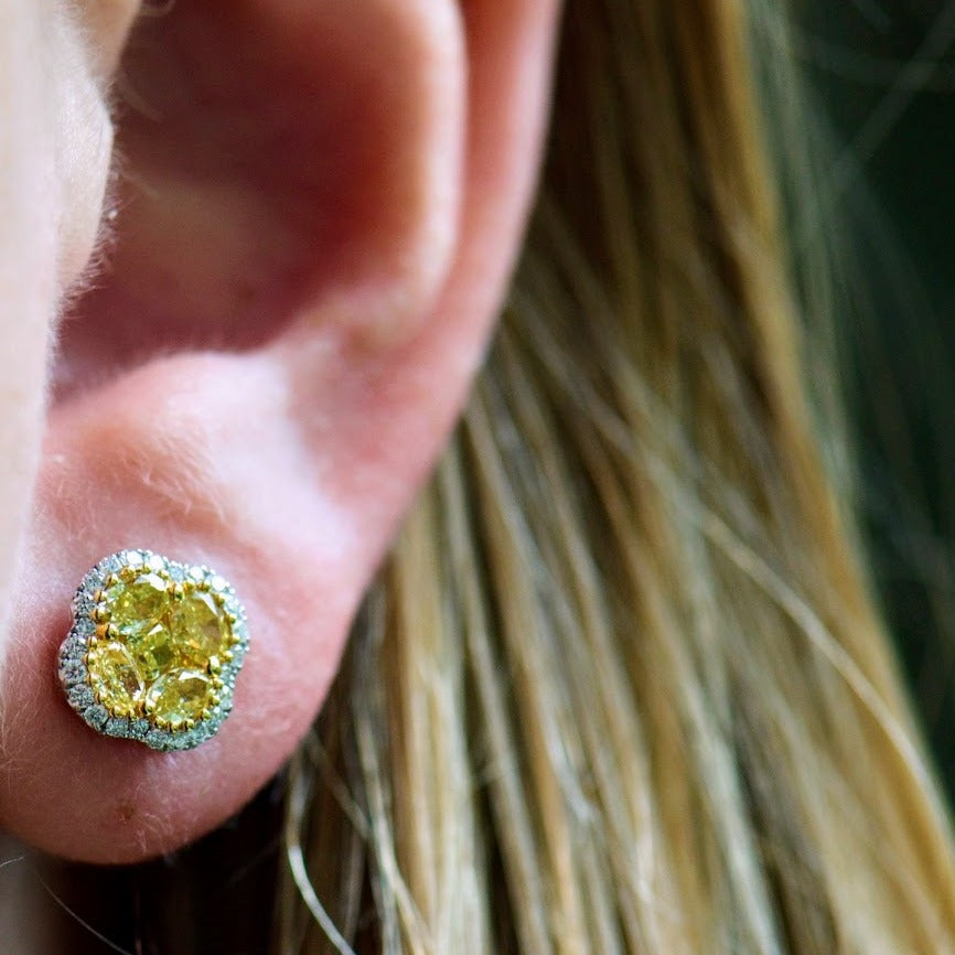 Yellow Diamond Studs