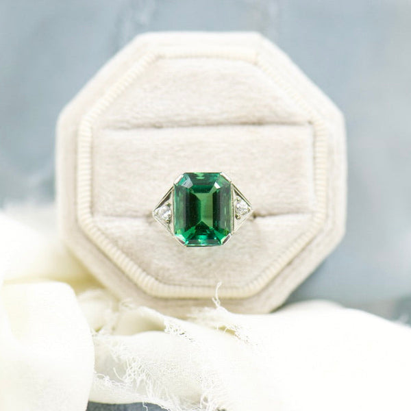 Tourmaline and Diamond Ring