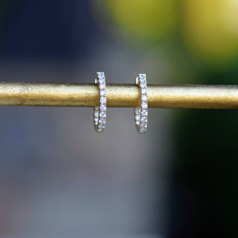 Small Diamond Hoops