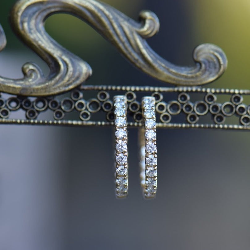 Small Diamond Hoops