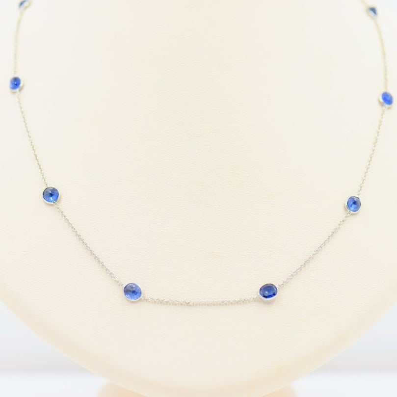 Sapphire Bezel Necklace