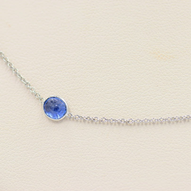 Sapphire Bezel Necklace