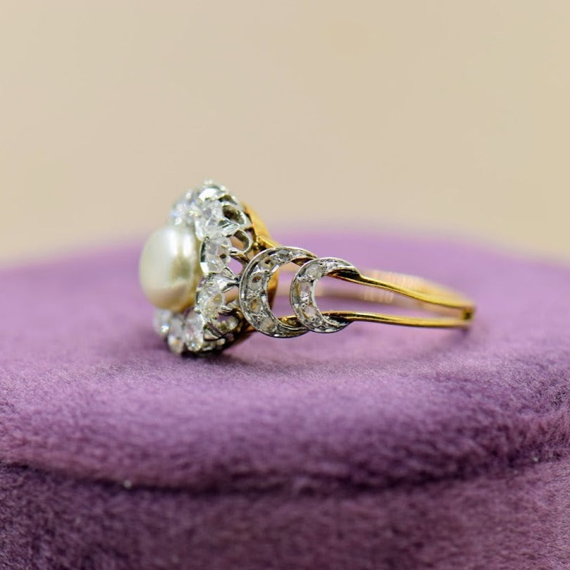 Diamond and Pearl Ring