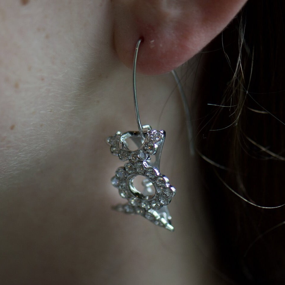 Art Deco Diamond Dangle Earrings
