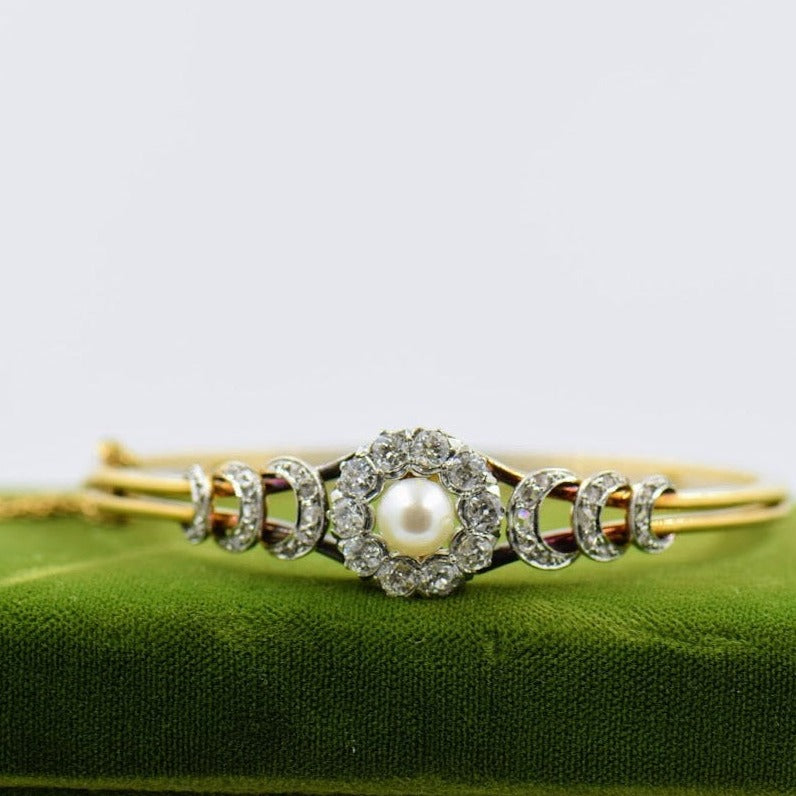 Diamond and Pearl Bangle
