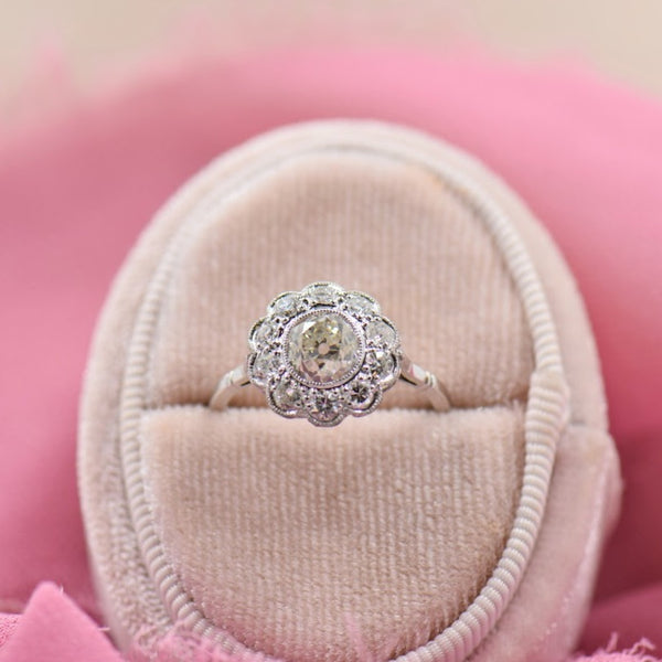 Diamond Flower Ring