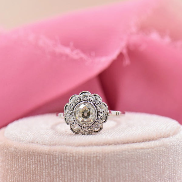 Diamond Flower Ring