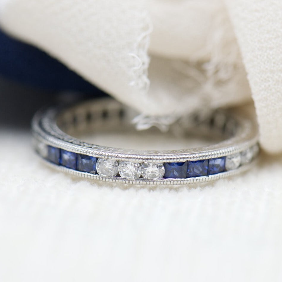 Diamond and Sapphire Band