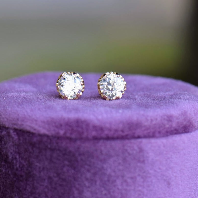 Old European Cut Diamond Studs