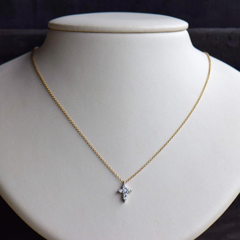 Petite Diamond Cross Necklace