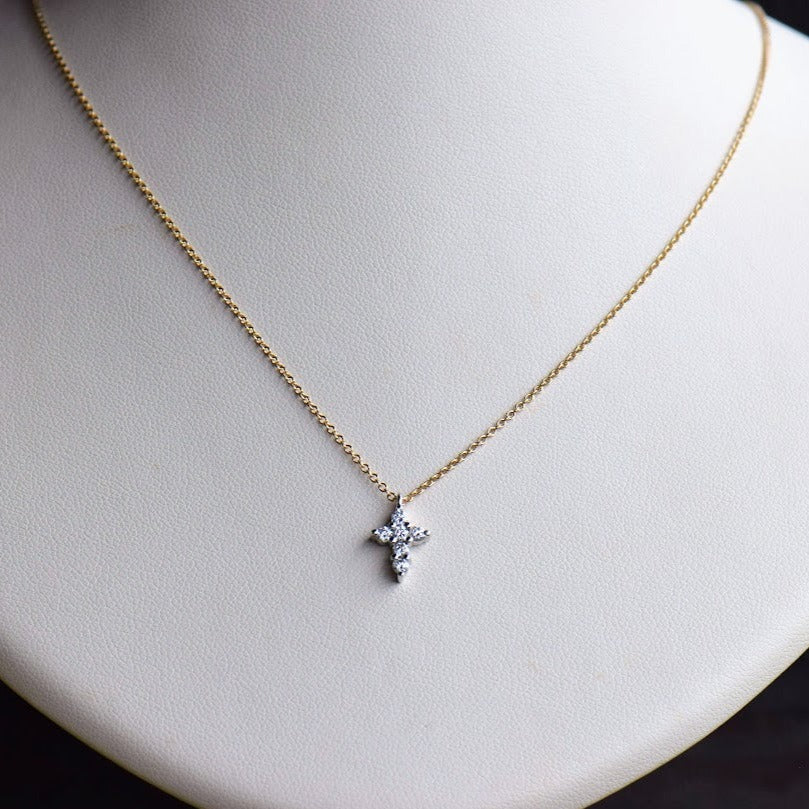 Petite Diamond Cross Necklace