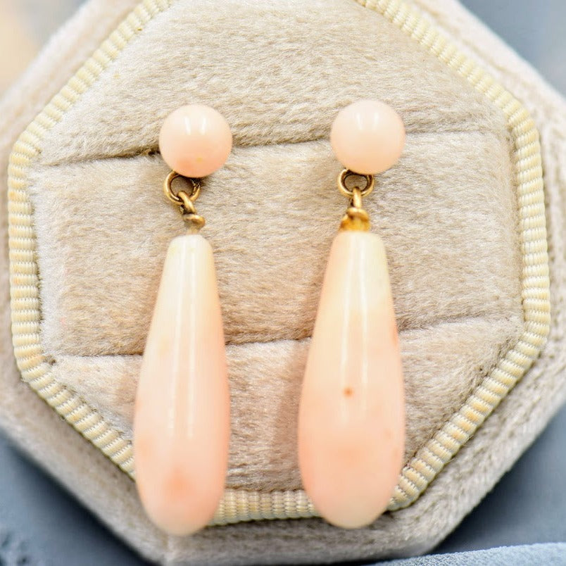 Angel Coral Drop Earrings