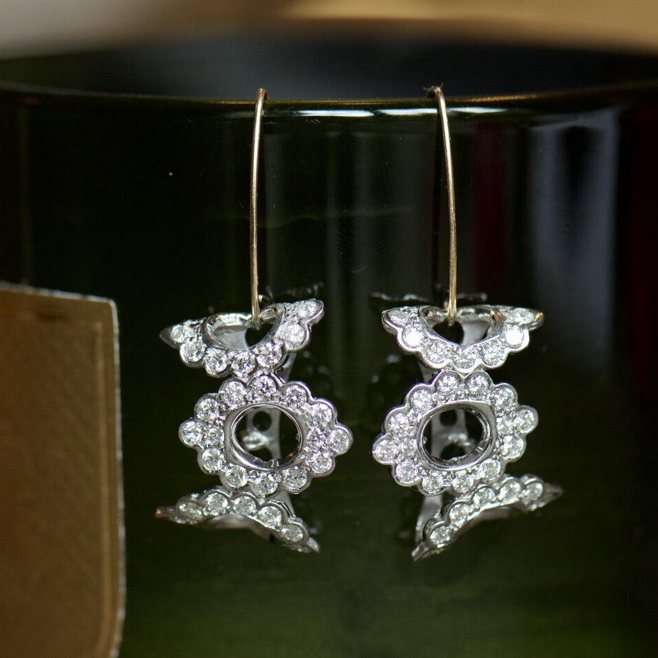 Art Deco Diamond Dangle Earrings