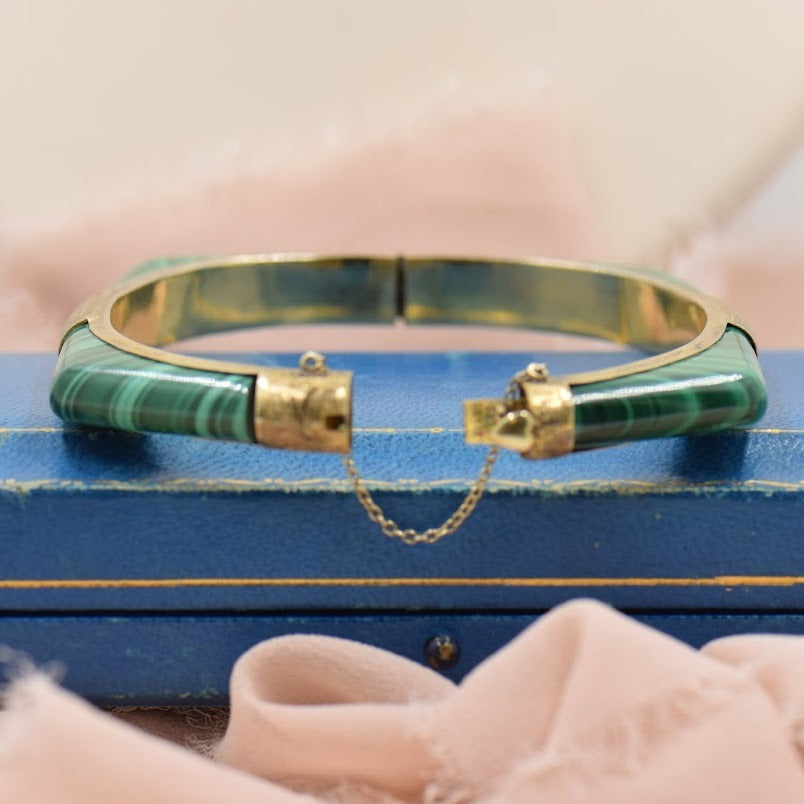 Art Deco Malachite Bangle