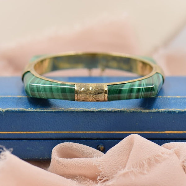 Art Deco Malachite Bangle